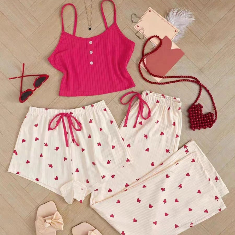 Womens Ribbed Camisole Shorts