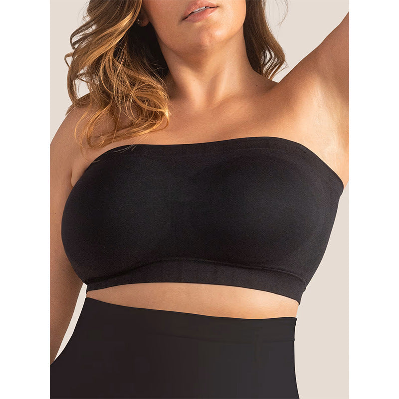 Detachable strap bustier with fixed cups