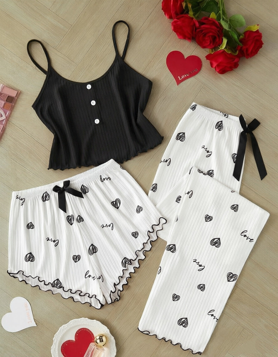 Womens Ribbed Camisole Shorts