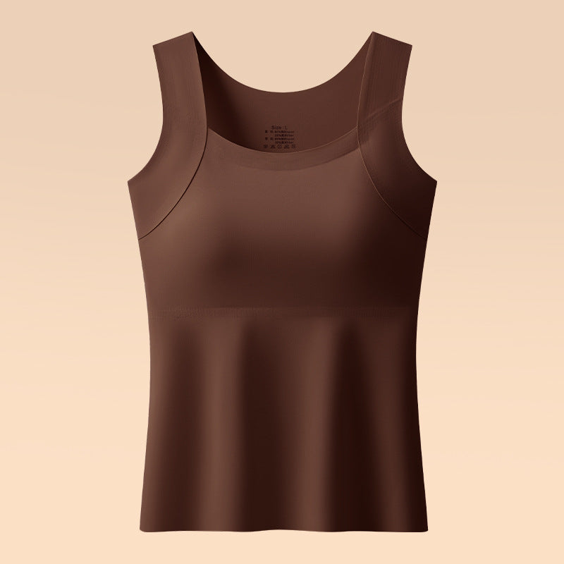 Silk seamless bra with underwire base layer underwear