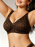 No Underwire Comfort Bra Leopard Print