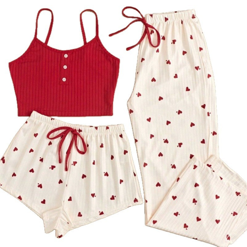 Womens Ribbed Camisole Shorts