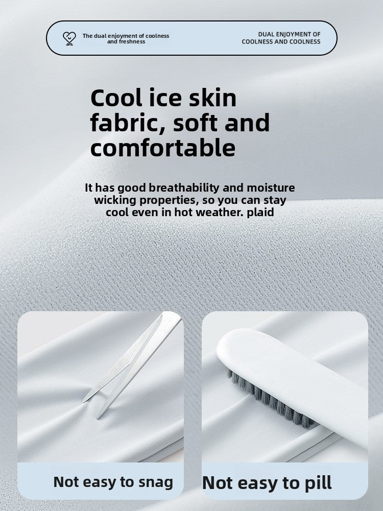 Womens High-Waisted Ice Silk Cropped Leggings