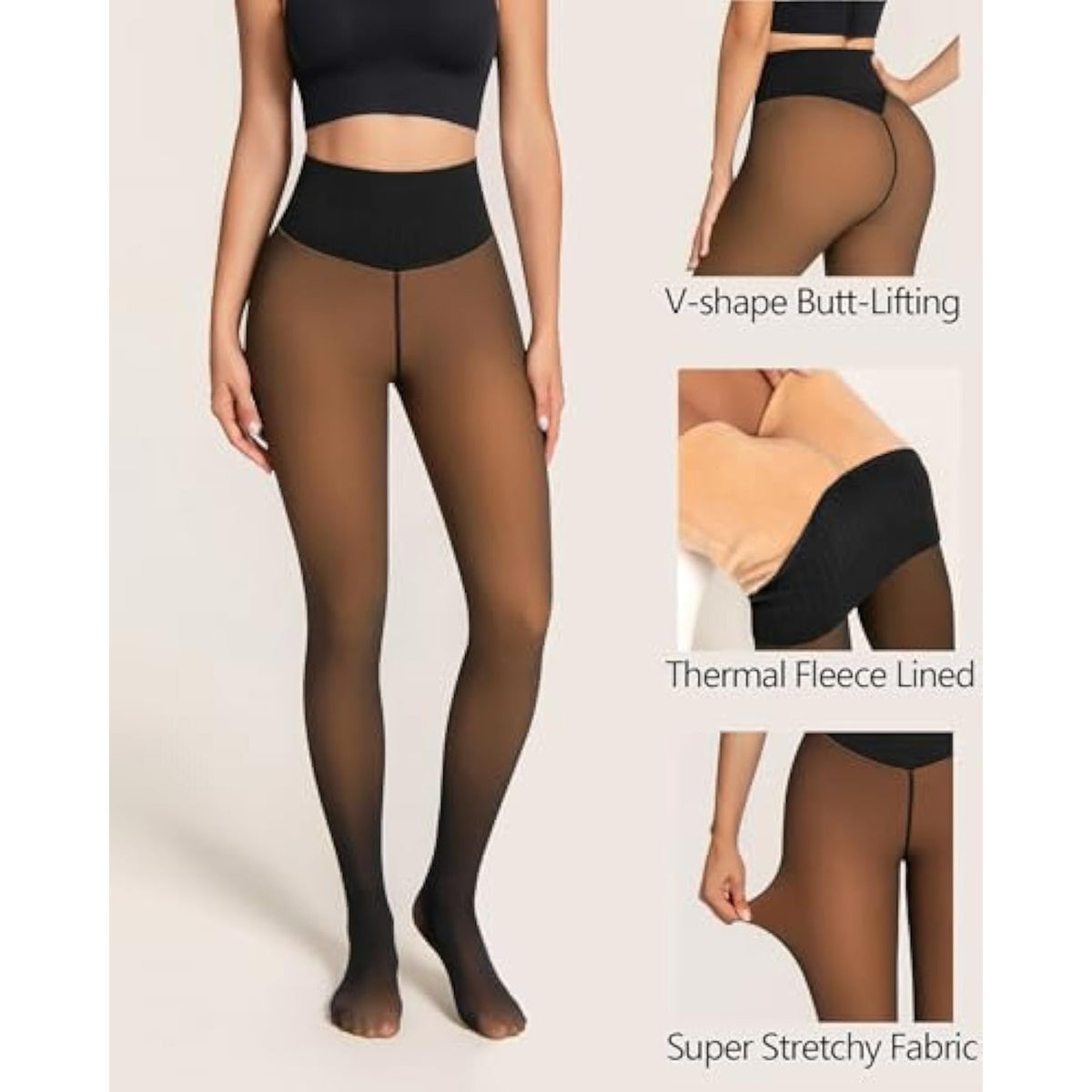 Seamless Fleece Lined Thermal Leggings