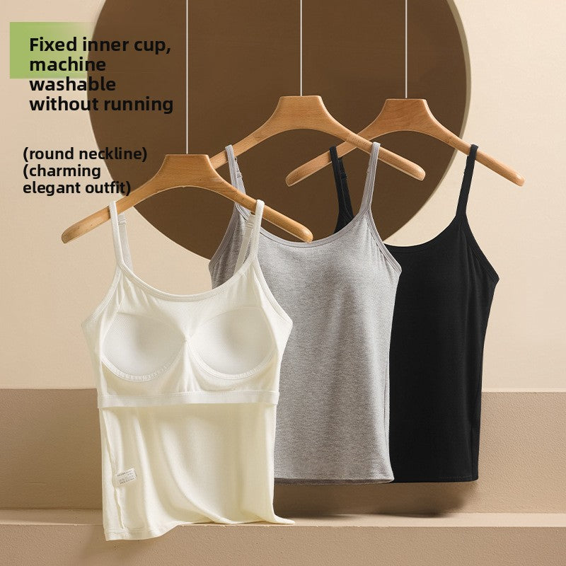 Adjustable Strap Camisole with Built-in Padding