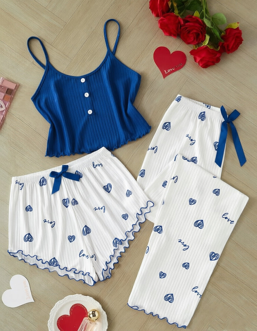 Womens Ribbed Camisole Shorts