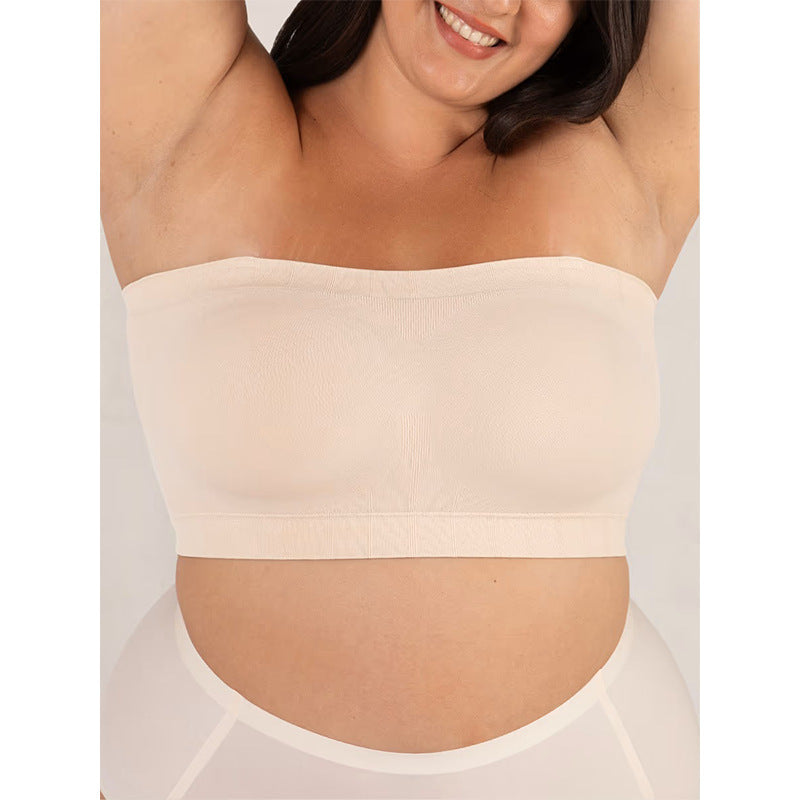 Detachable strap bustier with fixed cups