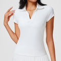 Casual Sports Polo Shirt and Skirt Set