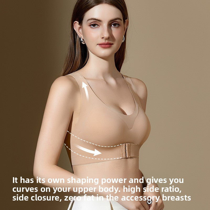Women Seamless Wireless Lifting Bra Front Buckle Anti Sagging Bra