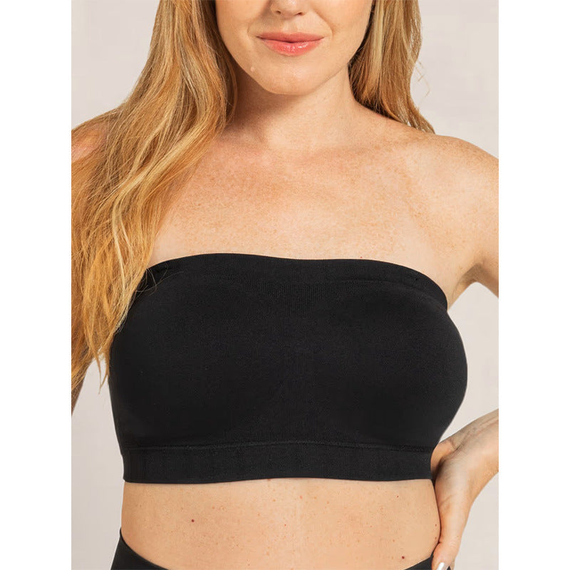 Detachable strap bustier with fixed cups