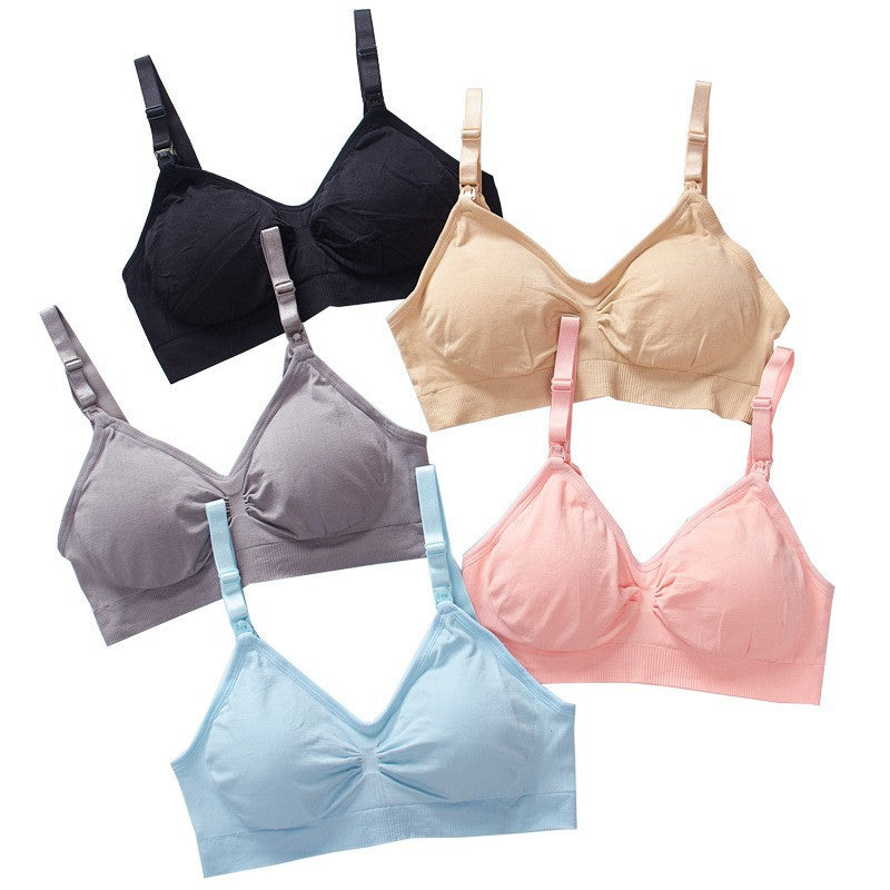 Pregnant without steel ring front opening buckle plus size lactation underwear