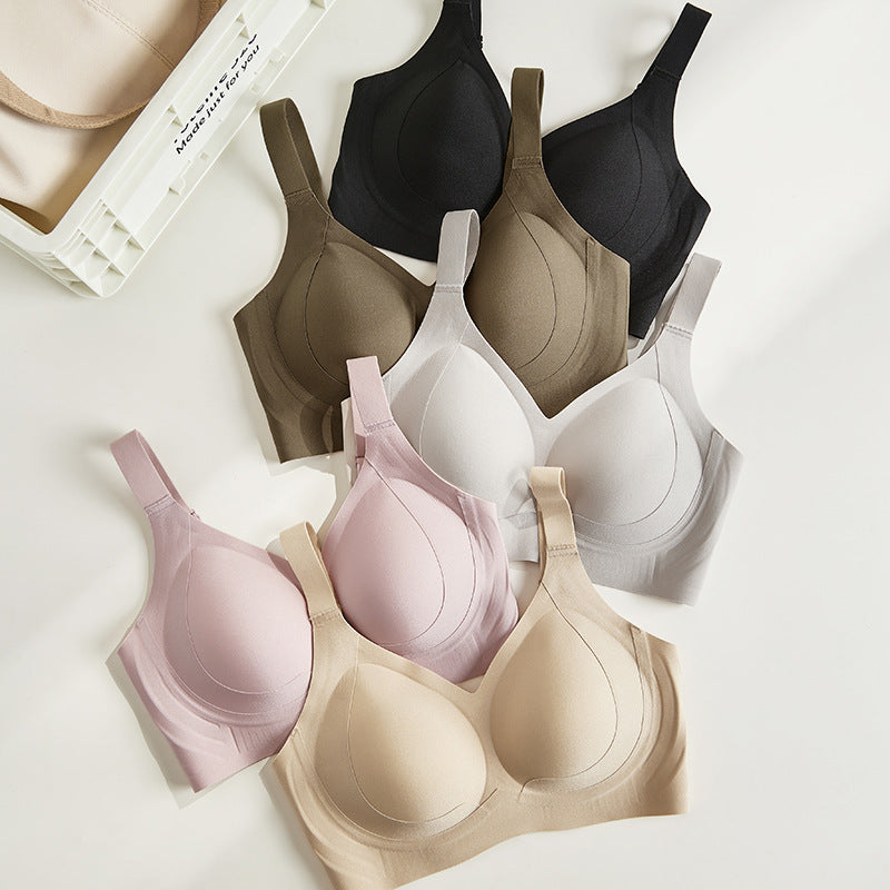 One-Piece Seamless Breast-Retracting Ice Silk Beautiful Back Bra